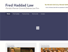 Tablet Screenshot of fredhaddadlaw.com